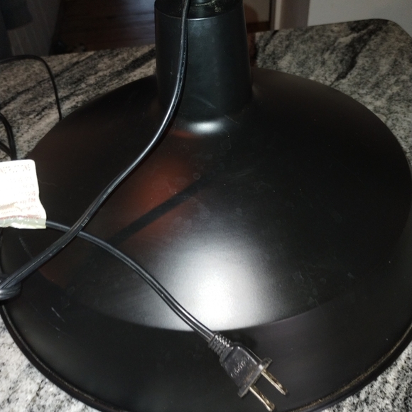 Pendant Light Industrial matte black plug in 16 inch diameter - Picture 7 of 7